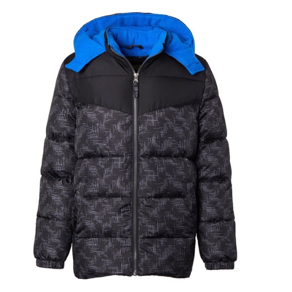 iXtreme Black Geometric Puffer Coat Fall or Winter Boys Size 24 months READ ALL - Picture 1 of 3